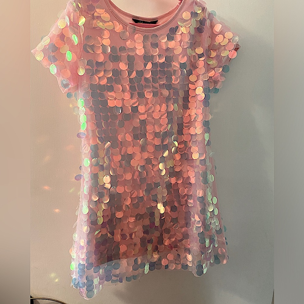 Girls pink party dress